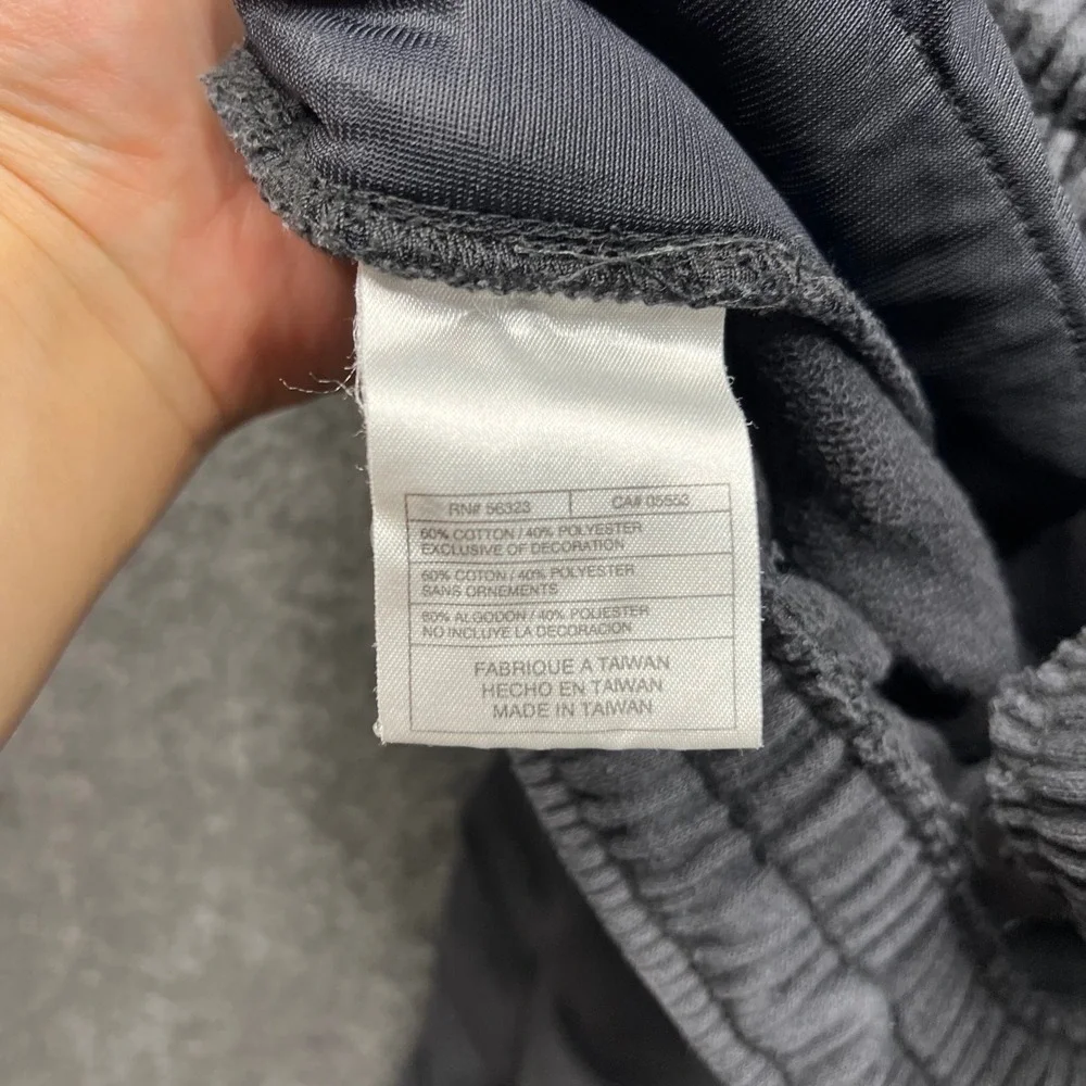 Jordan Sweatpants Mens Medium Gray Jumpman Fleece Joggers Snap Athletic Pants - Picture 9 of 16